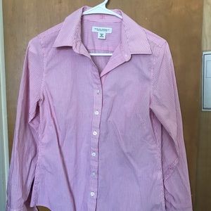 Banana Republic Pink & White Button-Up